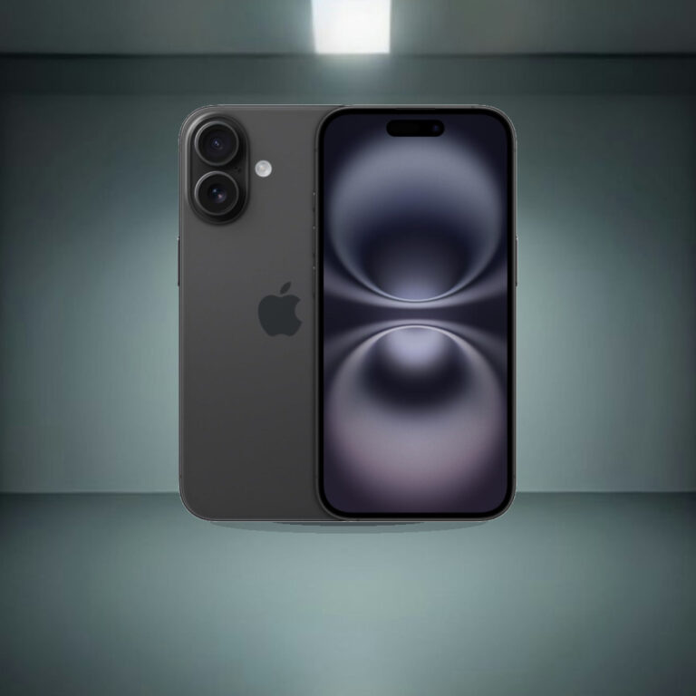 Apple iPhone 16 128 GB: 5G Mobile Phone with Camera Control, A18 Chip and a Big Boost in Battery Life. Works with AirPods; Bl - 1:1 Commercial Studio Staging