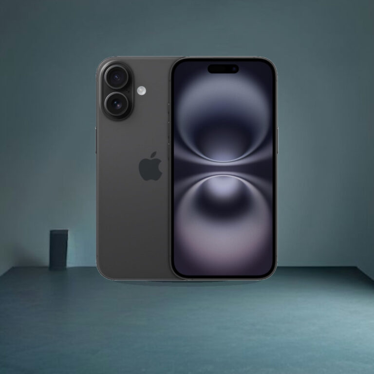 Apple iPhone 16 128 GB: 5G Mobile Phone with Camera Control, A18 Chip and a Big Boost in Battery Life. Works with AirPods; Bl - 1:1 Commercial Studio Staging