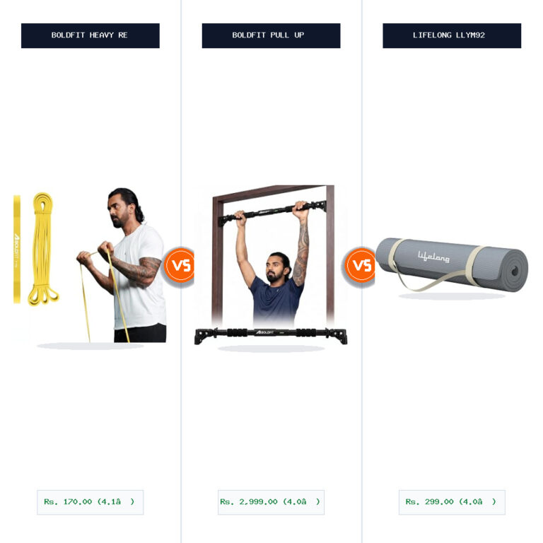 Boldfit Heavy Resistance Band for Workout & vs Boldfit Pull Up Bar Door for Home Split-Wise Head-to-Head Comparison