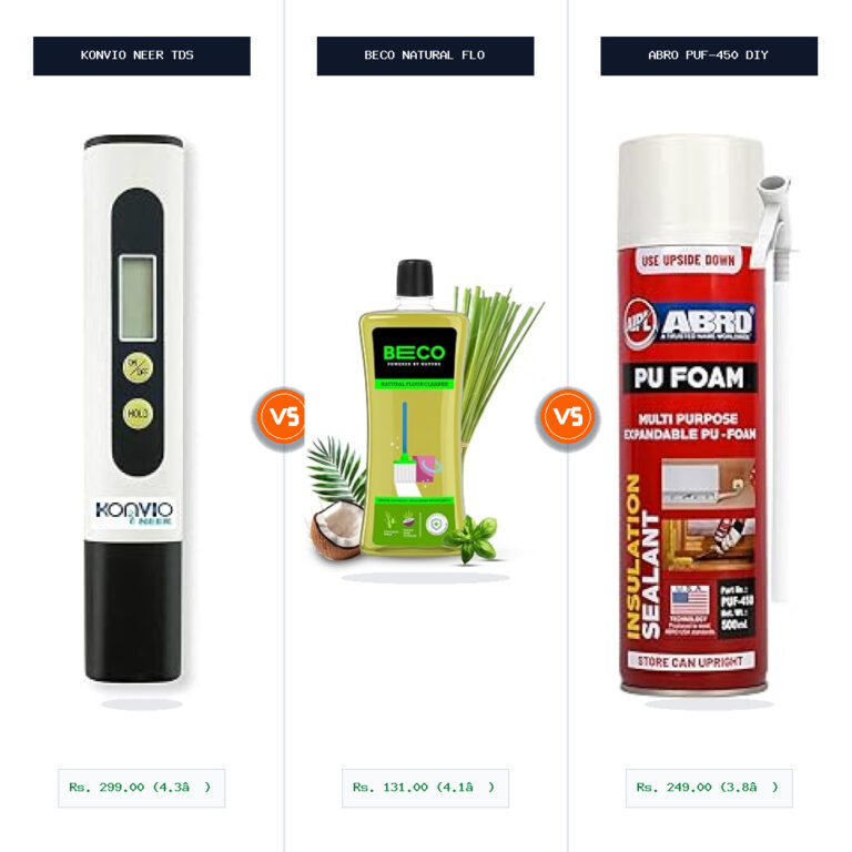 Konvio Neer TDS Meter for Water Testing vs Beco Natural Floor Cleaner -1 Litre Split-Wise Head-to-Head Comparison
