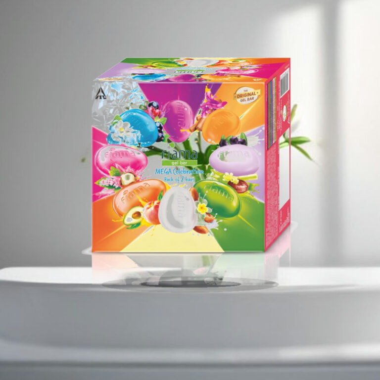 Fiama Gel Bar Mega Celebration Pack 1kg (125g Pack of 8) | 8 Unique Soap Variants | Moisturised Skin with 30% Smoothing Body - 1:1 Commercial Studio Staging