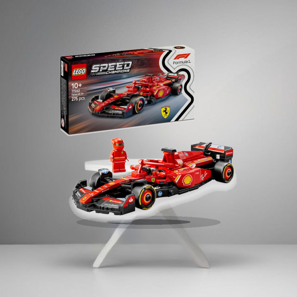 LEGO Speed Champions Ferrari SF-24 F1 Race Car Driver Set 77242 Building Blocks Toys for 10+ Gift for Boys and Girls - 1:1 Commercial Studio Staging