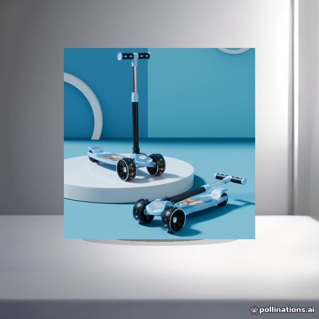 Lifelong Foldable Kids Kick Scooter with LED Wheels & Adjustable Height - Capacity 50kg- for Baby 3+ Year Old boy & Girl - Sk - 1:1 Commercial Studio Staging