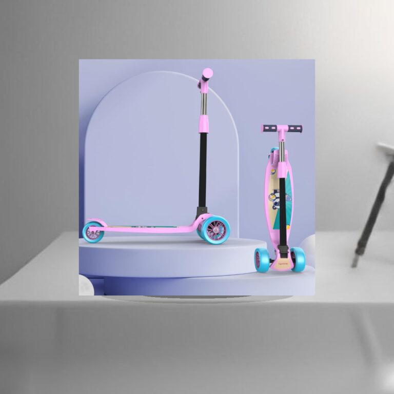 Lifelong LLKS03 Foldable Kick Skating Cycle| Skate Scooter for Kids(Max User Weight: 50Kg) Kids Scooter (Pink, Blue) - 1:1 Commercial Studio Staging