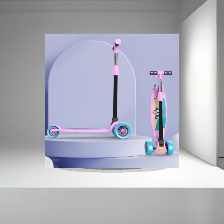 Lifelong LLKS03 Foldable Kick Skating Cycle| Skate Scooter for Kids(Max User Weight: 50Kg) Kids Scooter (Pink, Blue) - 1:1 Commercial Studio Staging
