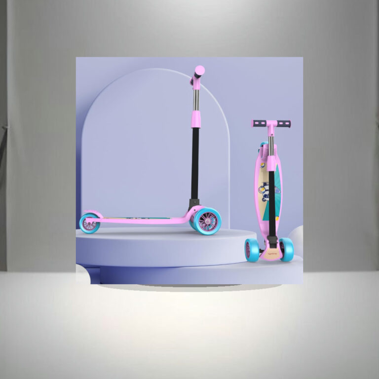 Lifelong LLKS03 Foldable Kick Skating Cycle| Skate Scooter for Kids(Max User Weight: 50Kg) Kids Scooter (Pink, Blue) - 1:1 Commercial Studio Staging
