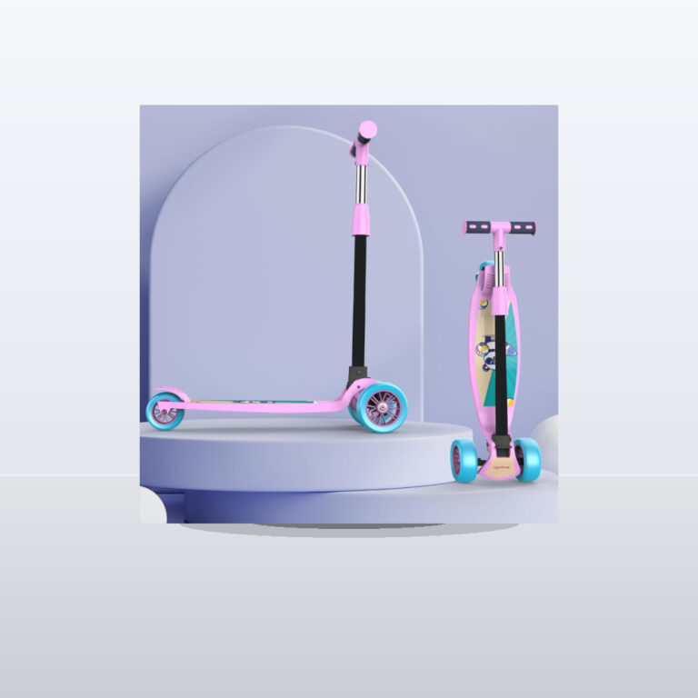 Lifelong LLKS03 Foldable Kick Skating Cycle| Skate Scooter for Kids(Max User Weight: 50Kg) Kids Scooter (Pink, Blue) - 1:1 Commercial Studio Staging