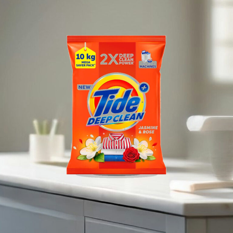 Tide Plus Detergent Washing Powder - 10kg Mega Saver Pack | Jasmine & Rose Fragrance | Removes deep-seated Oil, Gravy , Tea S - 1:1 Commercial Studio Staging