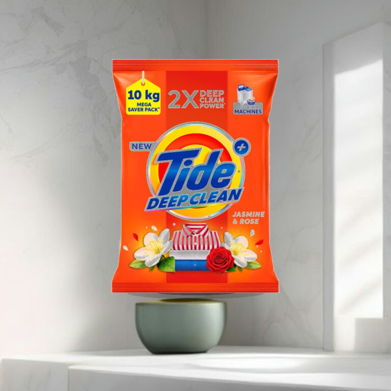 Tide Plus Detergent Washing Powder - 10kg Mega Saver Pack | Jasmine & Rose Fragrance | Removes deep-seated Oil, Gravy , Tea S - 1:1 Commercial Studio Staging